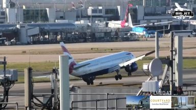 Aberdeen plane aborts landing as strong winds almost topple over craft