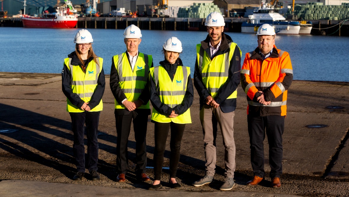 Montrose Port: Nikki Keddie, Pete Stuart, Mairi Gougeon, Adam Ezzamel and Tom Hutchison.