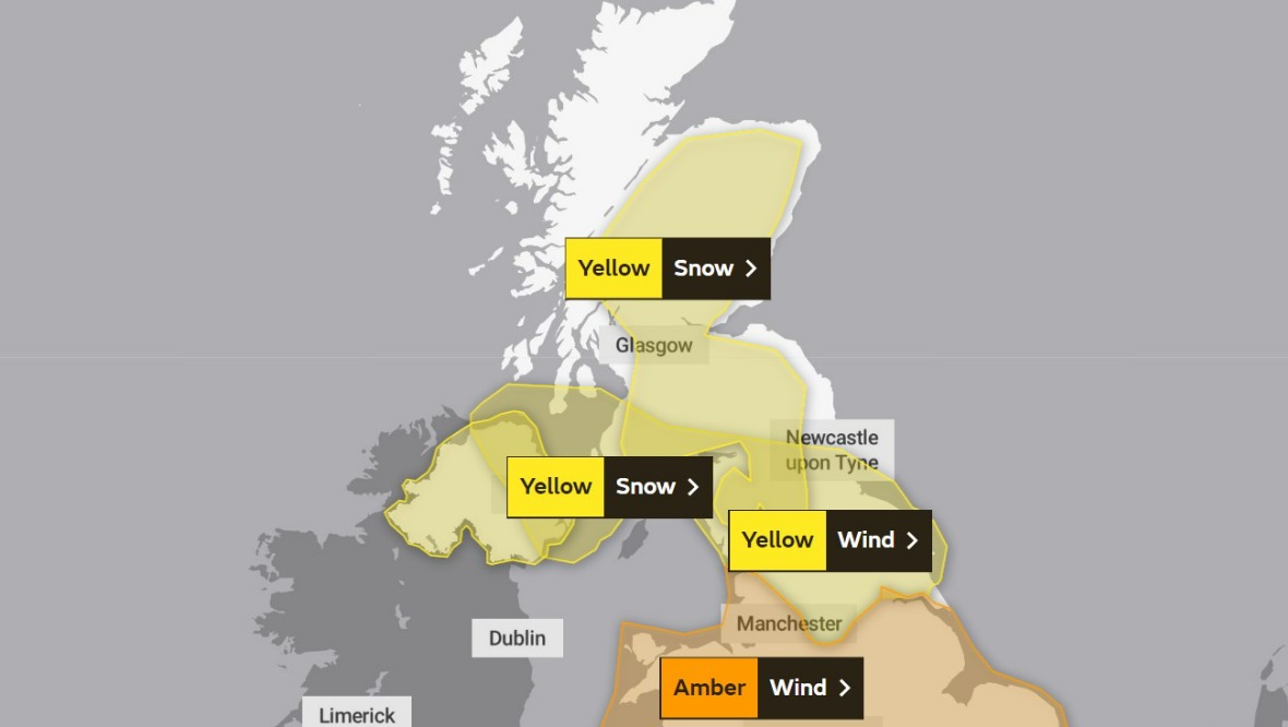 Friday: The yellow weather warning.