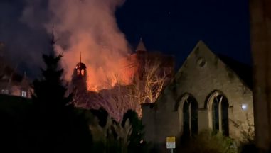 Firefighters tackle fire at former Royal Alexandra Hospital in Paisley overnight
