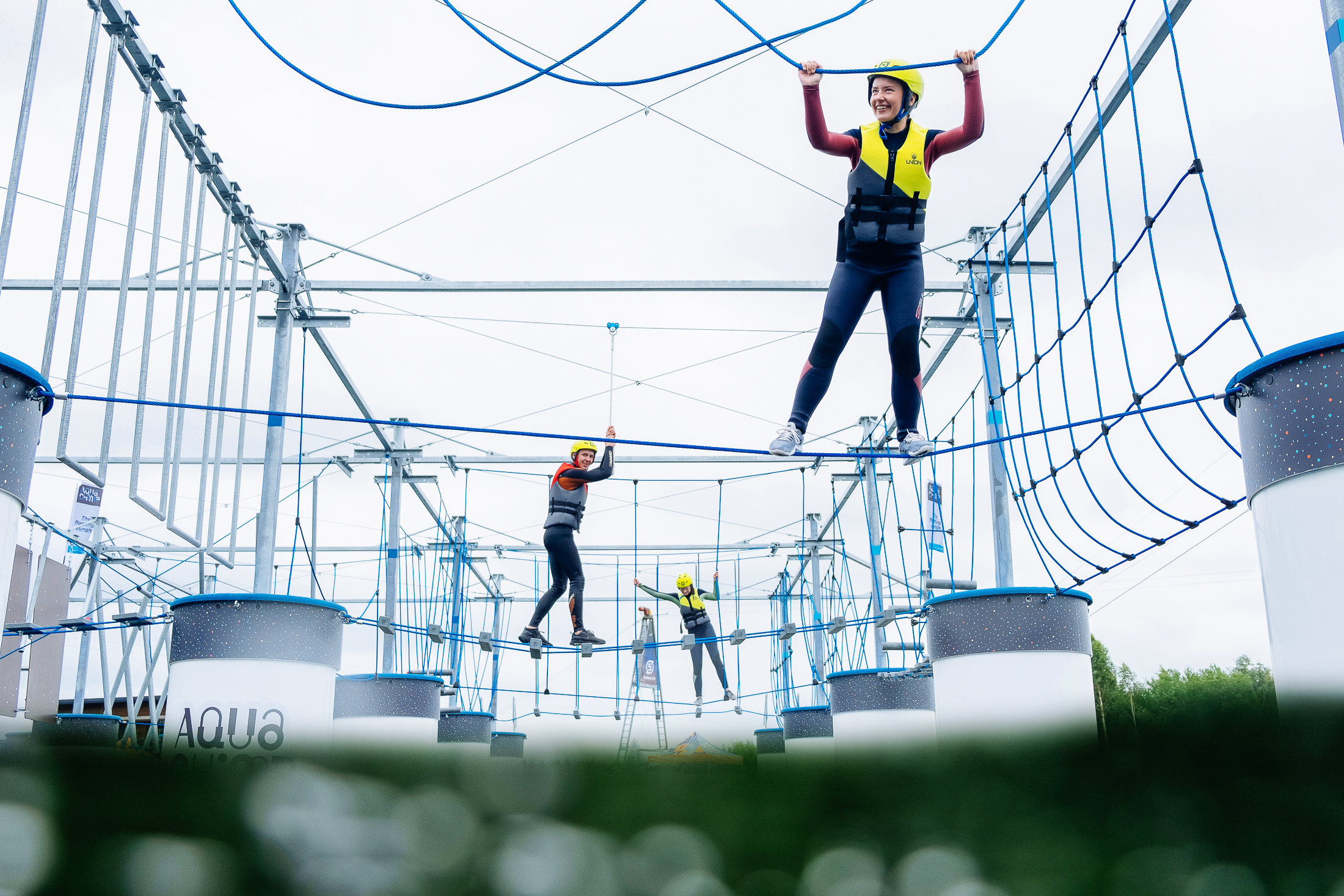 The park will feature a unique ‘Aqua Chimp’ floating rope course.