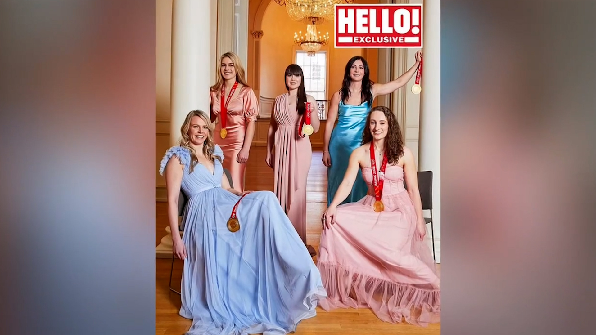 The GB team appeared on the front cover of Hello!