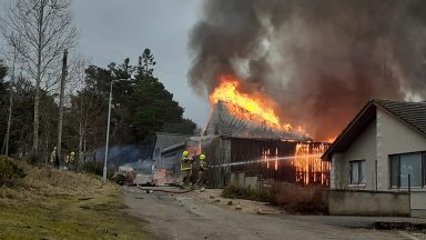 Firefighters tackling massive blaze at Braemar Lodge Hotel in Aberdeenshire