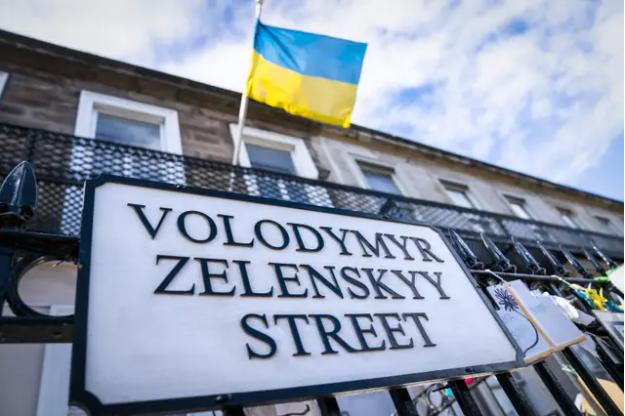 Windsor Street in Edinburgh is home to the Ukrainian consulate (Jane Barlow/PA)