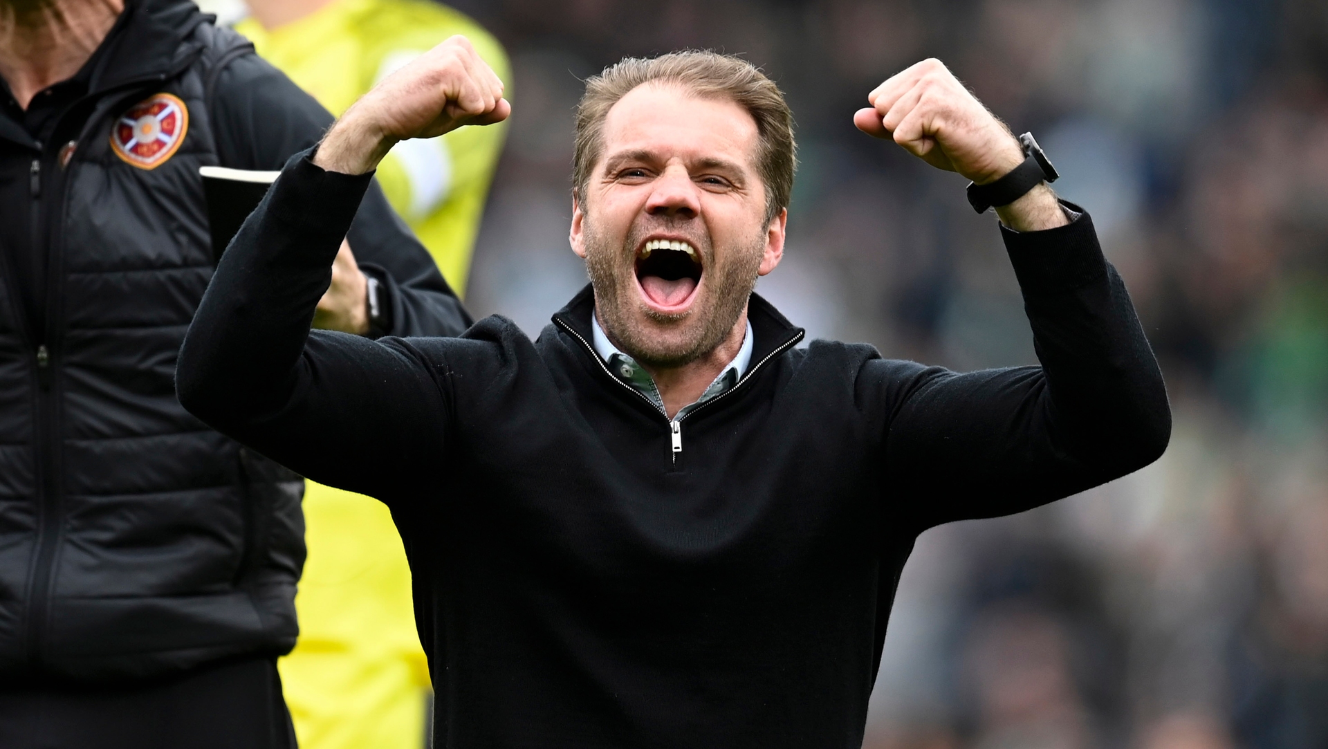 Hearts manager Robbie Neilson at full time during a Scottish Cup Semi-Final between Hearts and Hibs at Hampden Park. (Photo by Rob Casey / SNS Group)