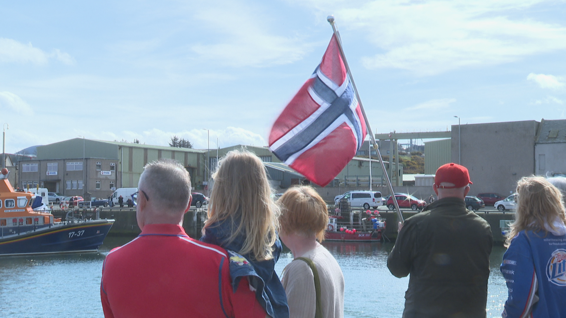 The group were given a warm welcome by Buckie residents. 