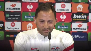 Leipzig coach Domenico Tedesco ‘will sleep in club academy’ to avoid Rangers fans