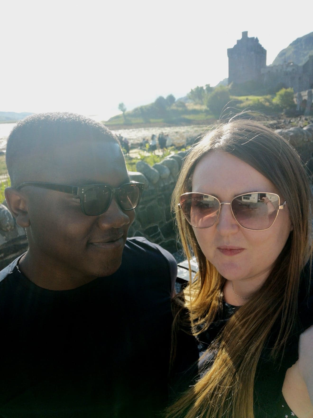 Laura and Emmanuel during a long trip  week long trip to the Isle of Skye in August 2021.