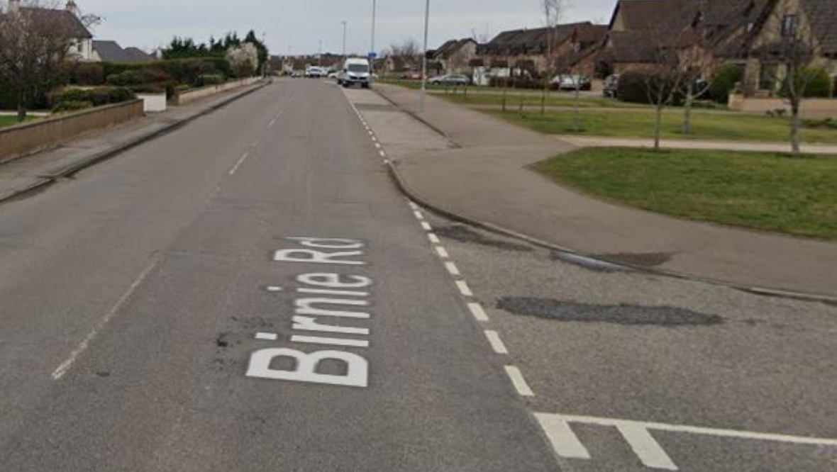 Road closed after pedestrian struck by lorry on Birnie Road in Elgin