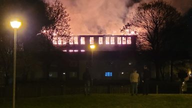 Eight fire engines deployed to tackle blaze at derelict building at Bernard Terrace, Glasgow