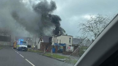 Smoke billows from pub as firefighters tackle morning blaze at the Woodside Inn, Glenrothes