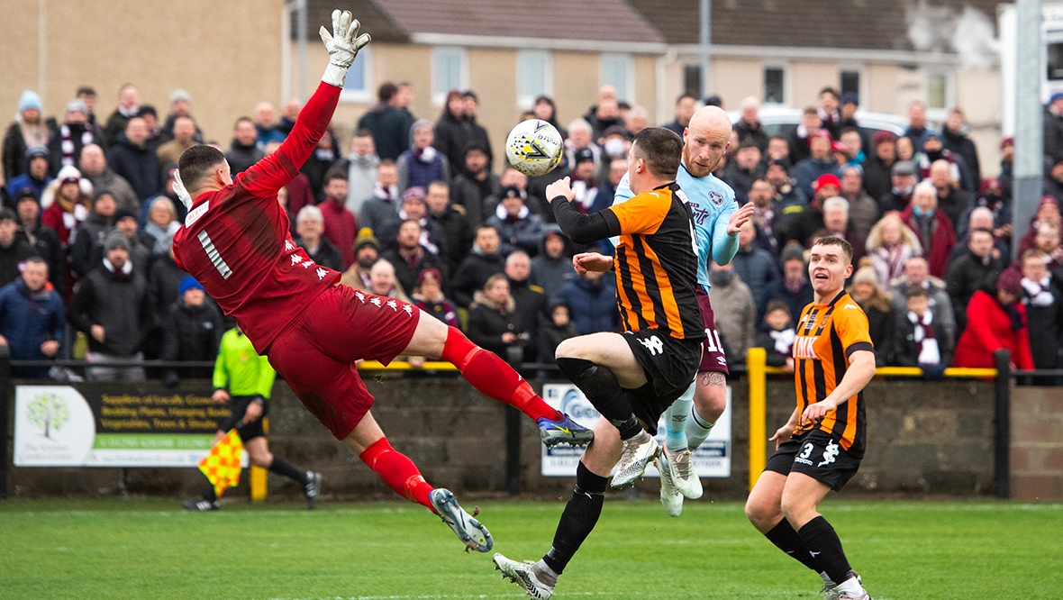 Liam Boyce scored a brace at Beechwood Park.