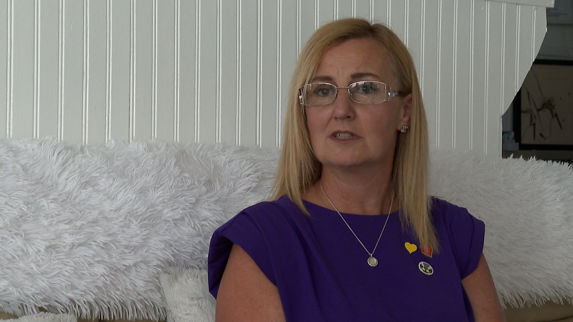Jan Gillan said her family were unable to have a funeral for her late husband. (STV News)