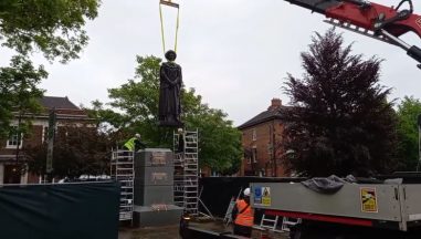 Thatcher statue lowered into place despite ‘egg-throwing’ threats