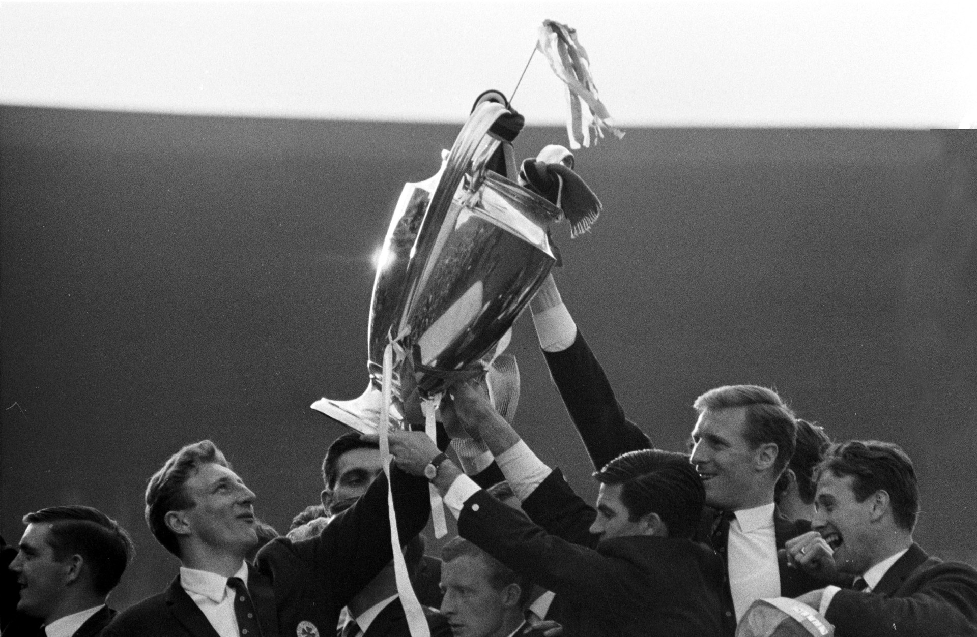 Lisbon Lions: Celtic squad with European Cup in 1967. 