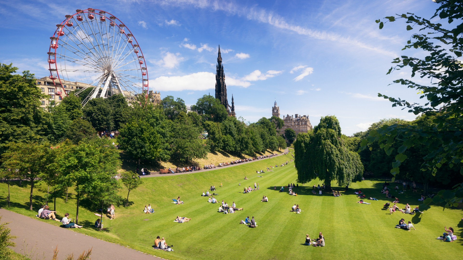 A big screen will be in place in Princes Street Gardens.