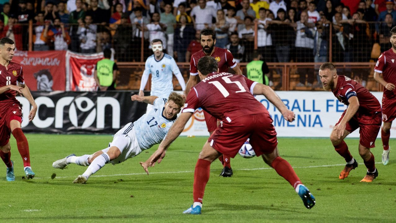 Stuart Armstrong helps keep Scotland’s Nations League hopes alive with double