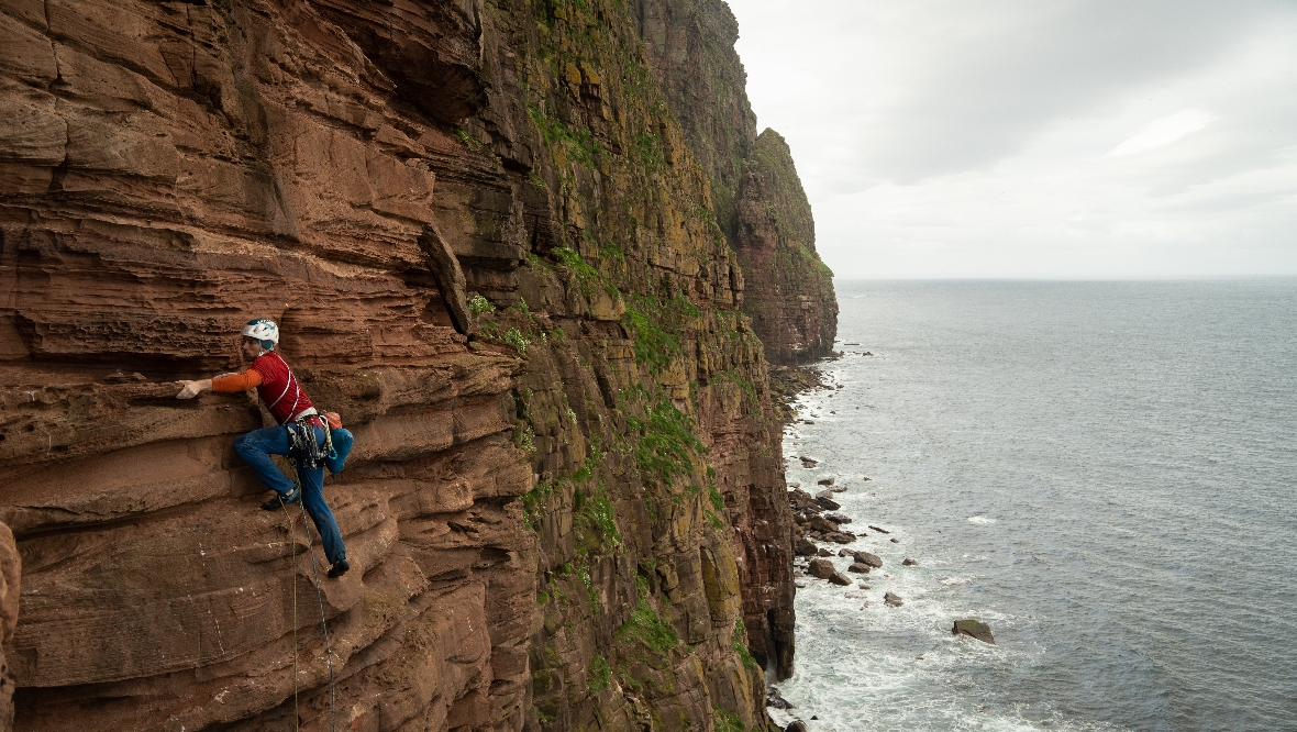 Robbie has become only the third climber to complete the route.