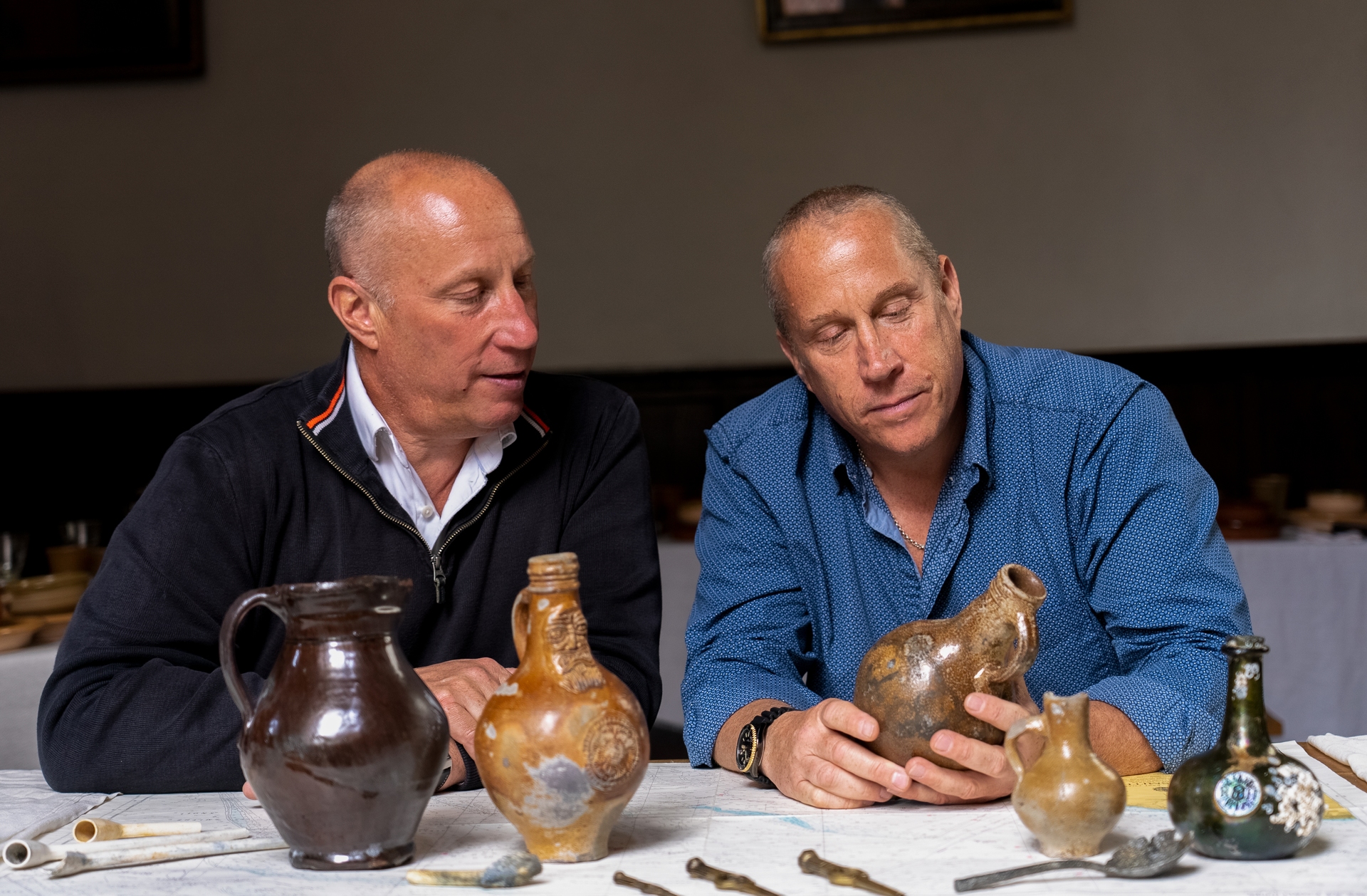 Brothers Julian and Lincoln Barnwell spent four years looking for the wreck alongside late father Michael.