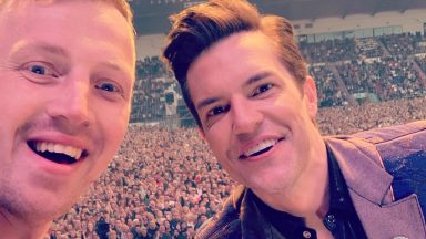 Edinburgh drummer Kyle Grieve invited onstage by The Killers at Falkirk Stadium wows frontman Brandon Flowers