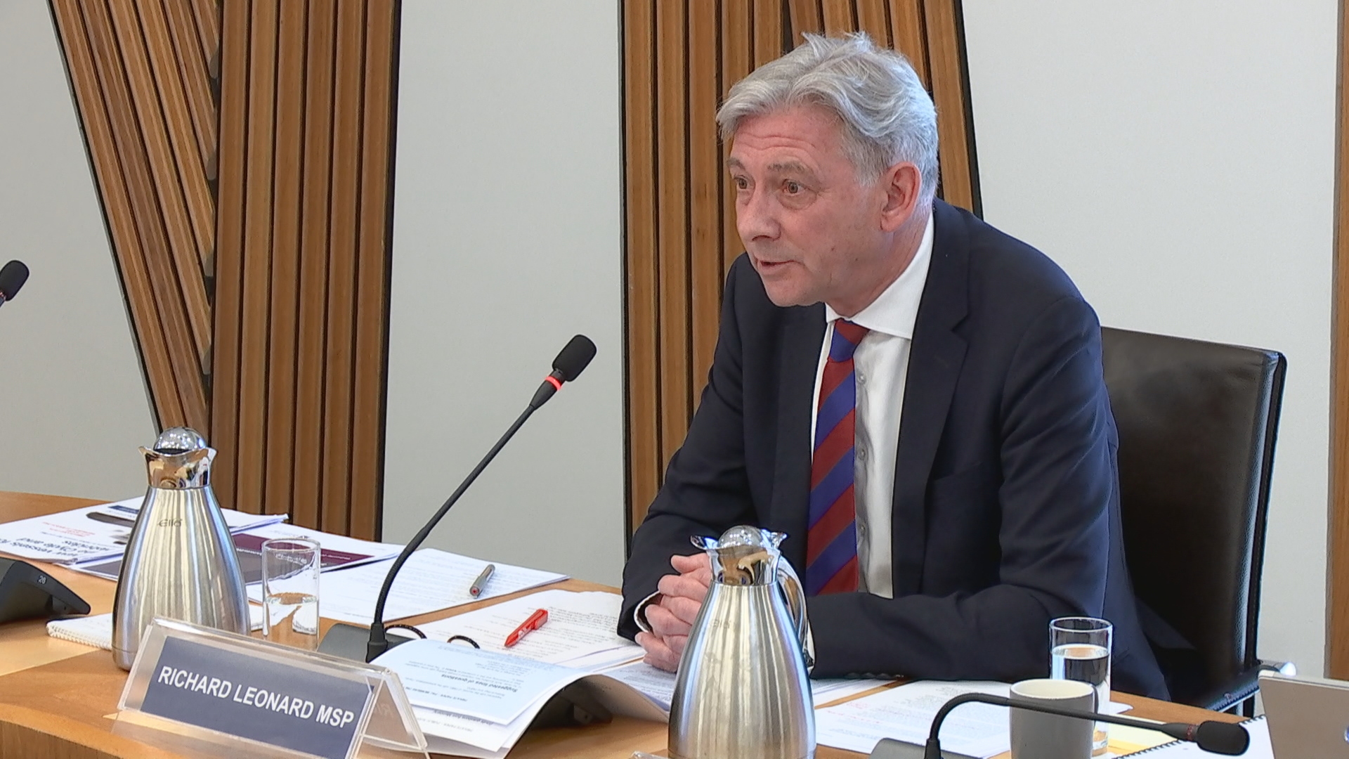 Richard Leonard is the convener of the Public Audit Committee. (Scottish Parliament TV) 