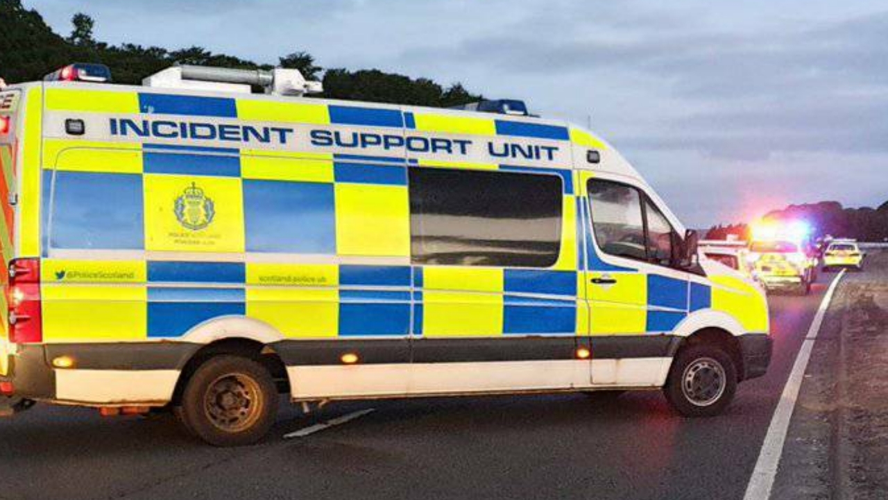 Man and woman in hospital after crash closes A90 near Dundee