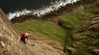 Robbie Phillips becomes third person to complete UK’s highest sea cliff, The Long Hope Direct