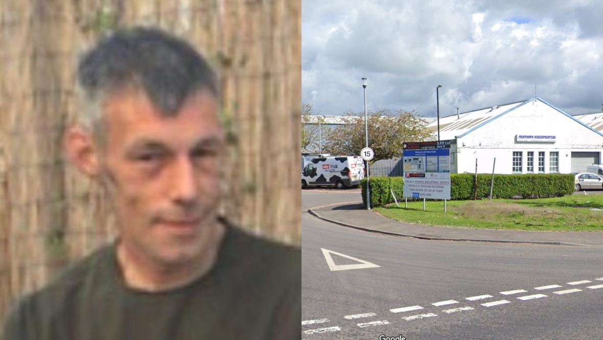 Bobby Landsborough, 45, crashed outside an Ayrshire industrial estate. 