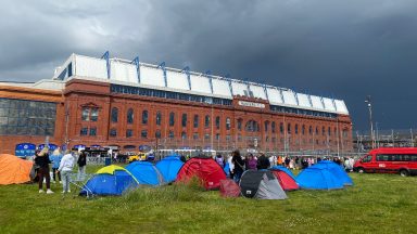 Harry Styles fans set up camp at Ibrox day ahead of stadium show