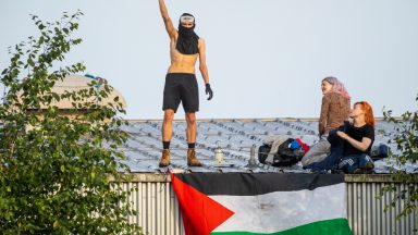 Workers evacuated from Govan Thales factory as activists storm roof in protest over drones