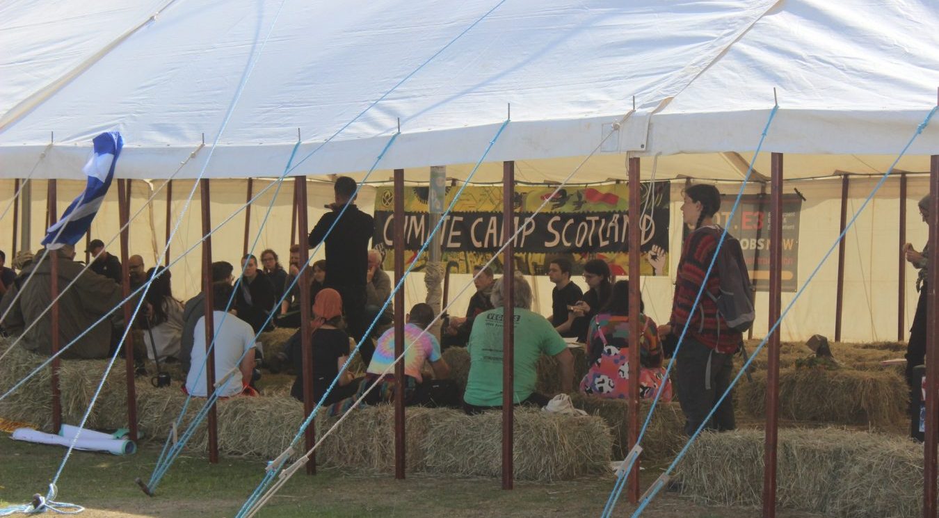 Protesters had been stationed in St Fittick's Park.