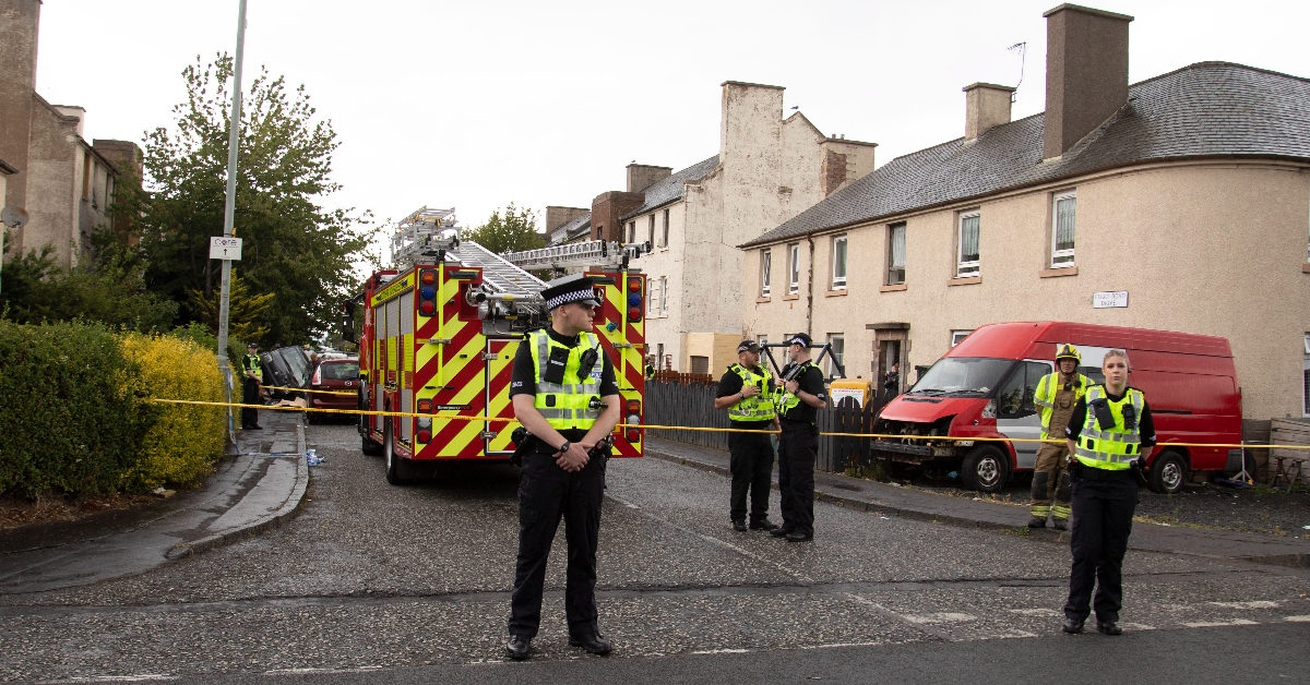 A black Fiat had collided with a motorbike on Ferry Road Drive in Edinburgh.