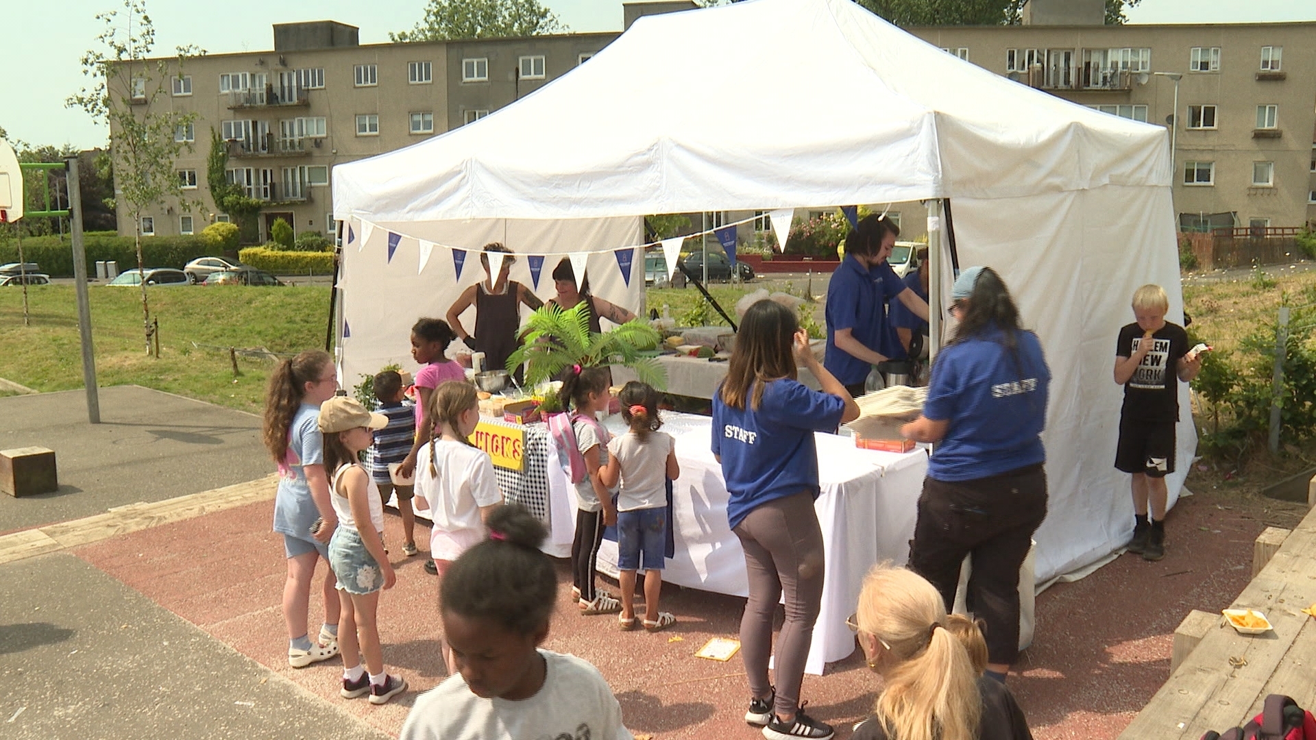 The holiday programme provides free meals and snacks for children.