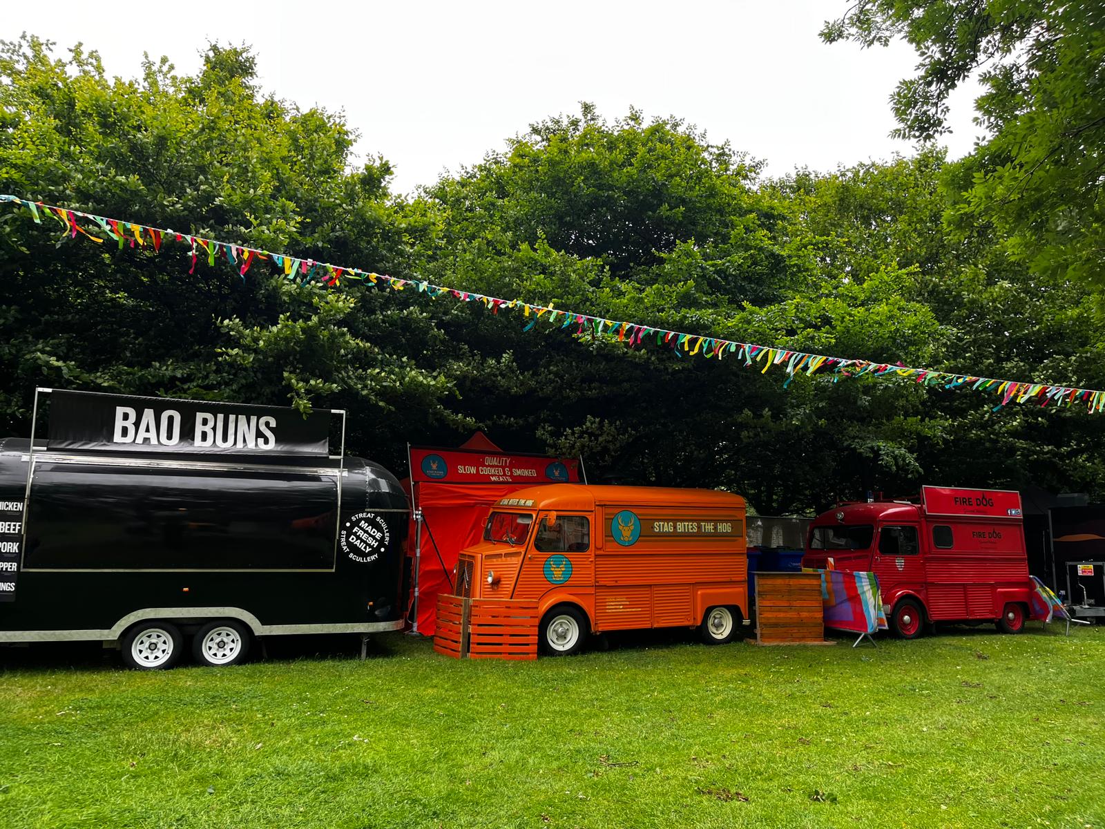 Food trucks and bars at Glasgow Green will be completely cashless. 