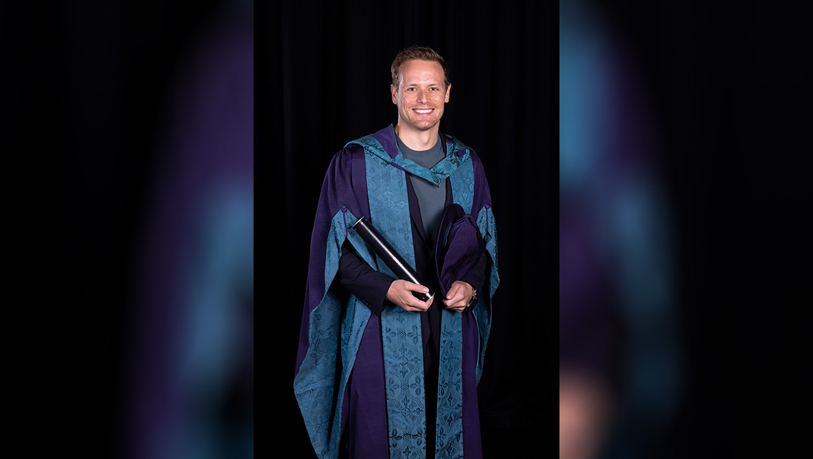 Outlander star Sam Heughan receives honorary doctorate from former drama school the Royal Conservatoire of Scotland