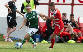 Goals from Ewan Henderson and Joe Newell help Hibs beat Bonnyrigg Rose 4-1 to go top of League Cup group