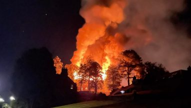 Fire crews tackle huge early morning blaze at historic Corbelly Hill convent in Dumfries