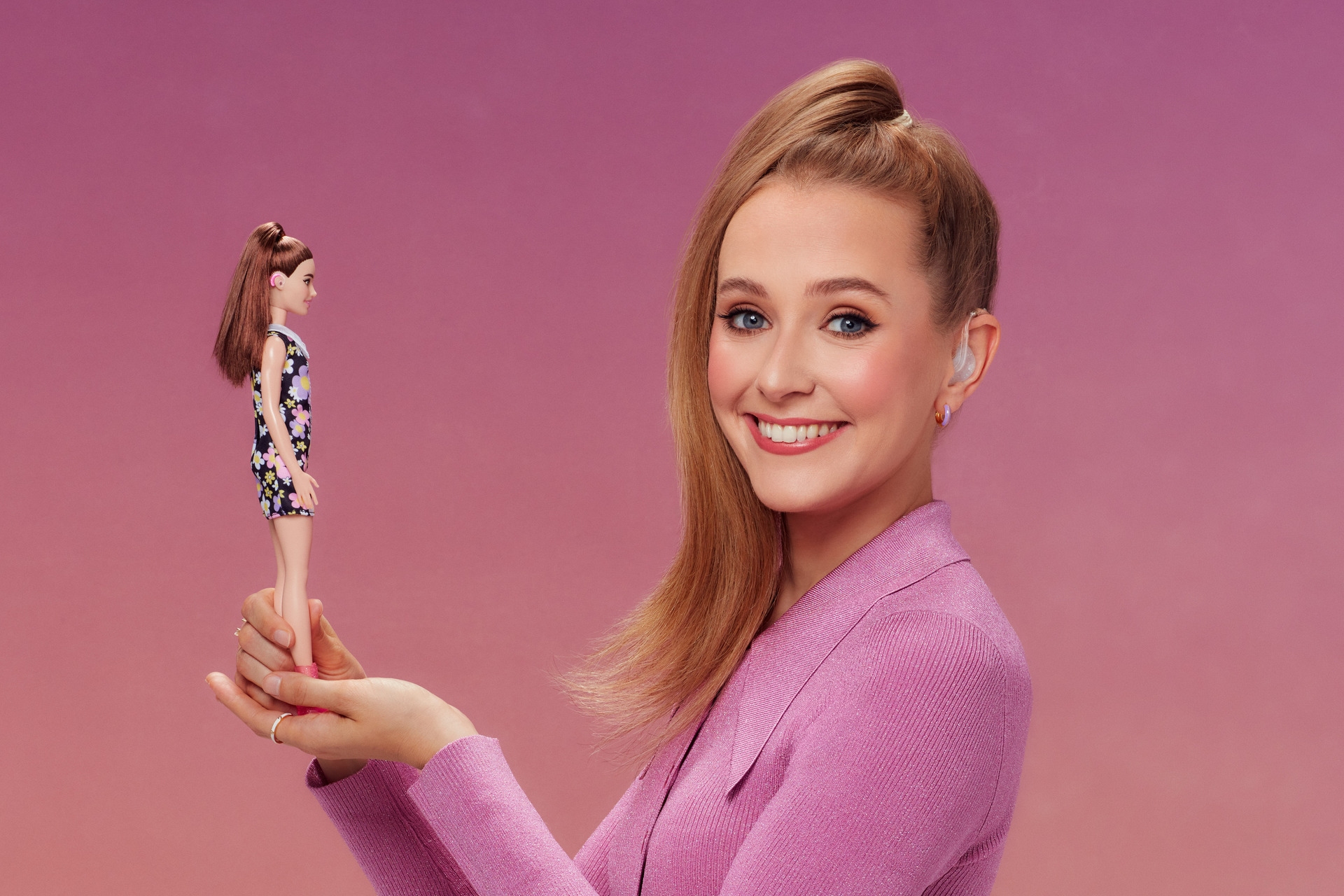 Rose teamed up with Barbie to unveil their first ever doll with behind-the-ear hearing aids.