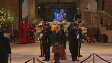 King Charles and siblings hold vigil for Queen at St Giles’ Cathedral in Edinburgh as mourners pay respects