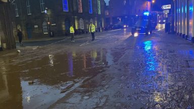Some areas in Aberdeenshire and Angus have been badly struck by flash flooding