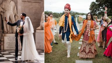 Scottish groom surprised his Indian bride by learning Hindi in secret for West Lothian wedding