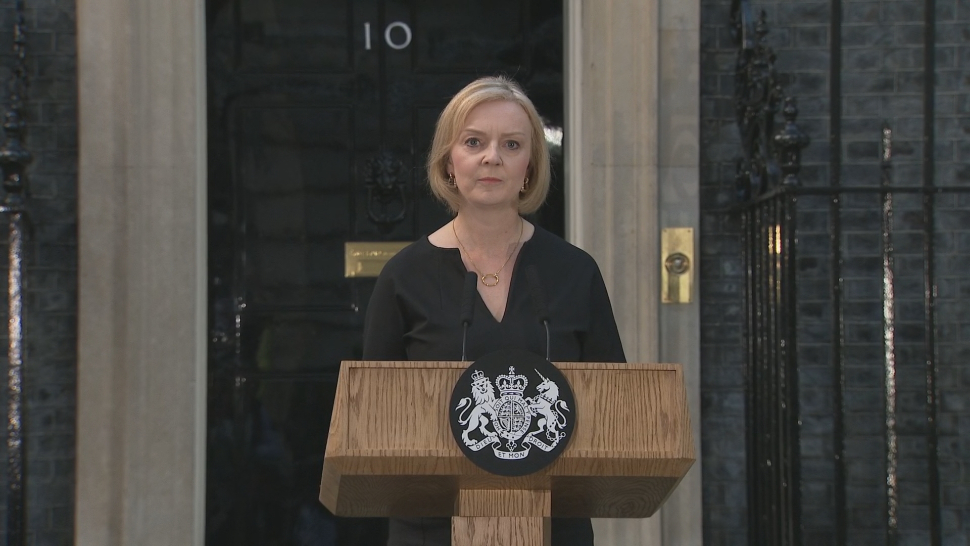 Truss spoke at Downing Street.