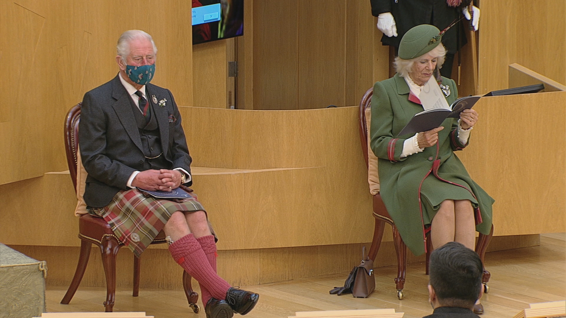 King Charles - then the Prince of Wales - accompanied the Queen during her last visit to Holyrood in 2021, alongside Camilla, now the Queen Consort.