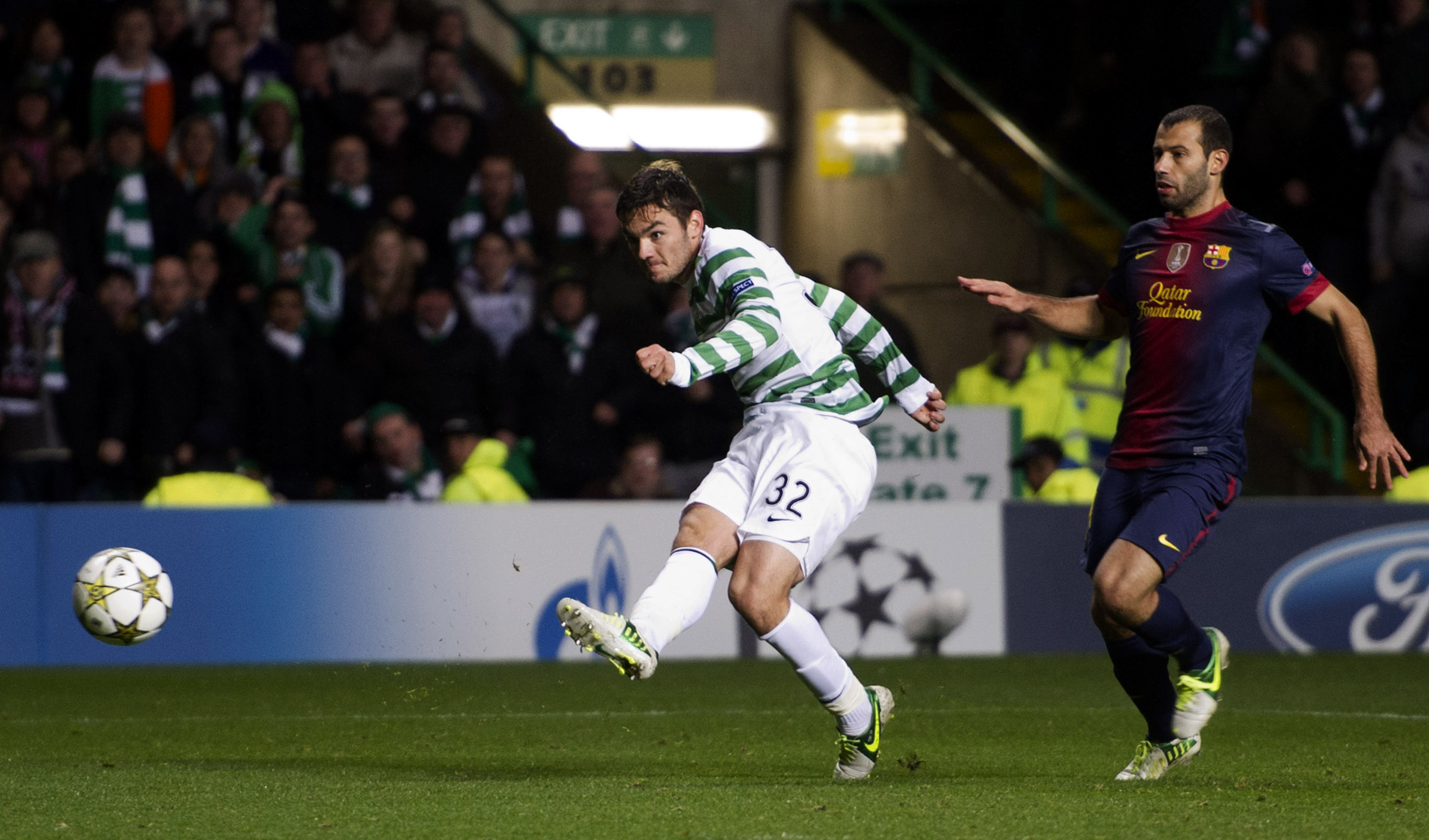 Tony Watt scored the vital second goal in famous night at Celtic Park.