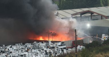 Fire engulfs Shore Recycling centre in Perth as people urged to keep windows closed