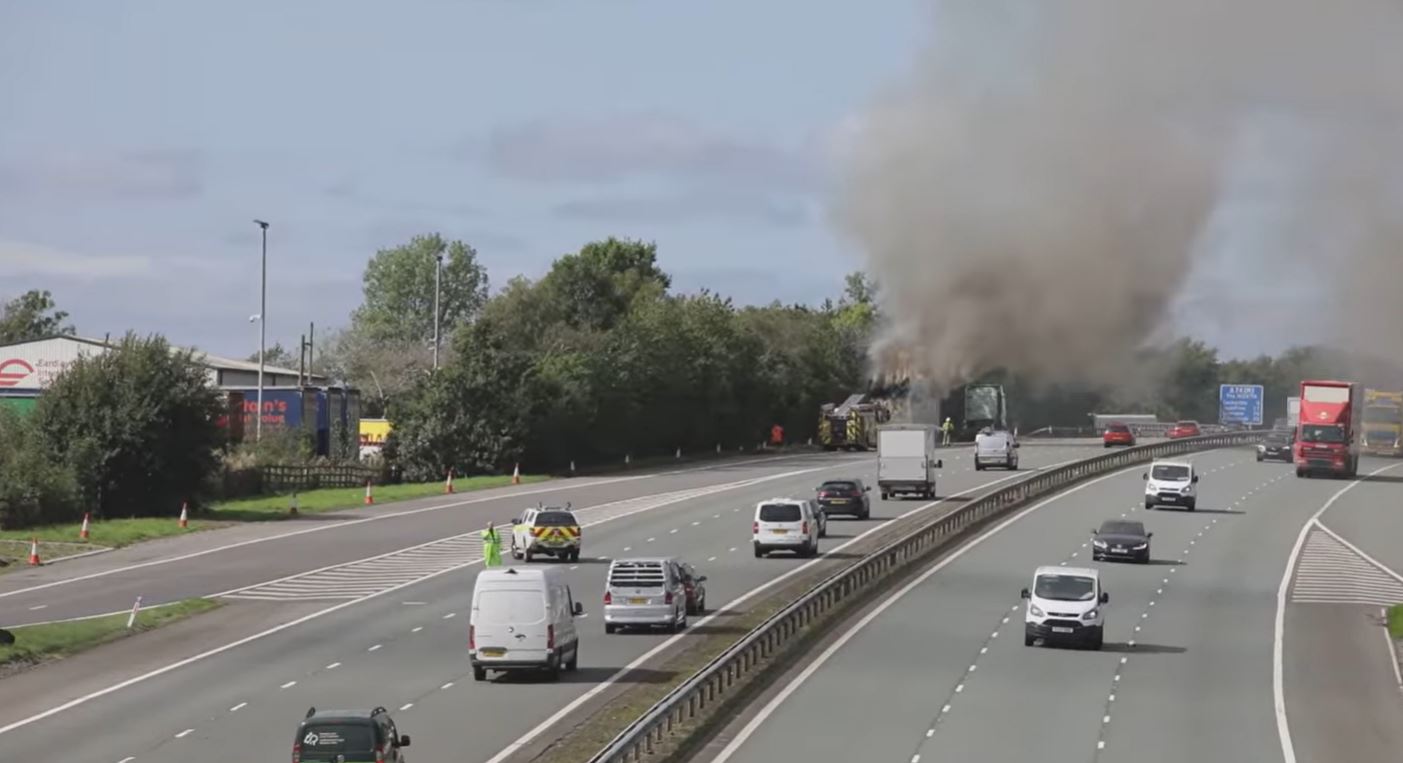 Fire crews were still at the scene as of 3pm on Tuesday.