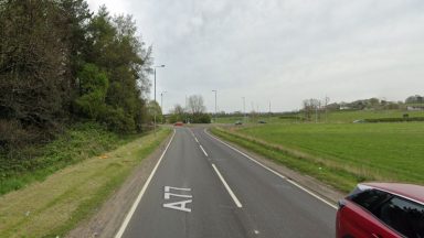 Man arrested and road closed after crash caused damage to power cable on A77 in Ayr