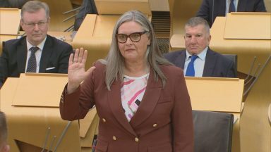 New Scottish Tory MSP Roz McCall becomes first in Scottish Parliament to take oath to King Charles III