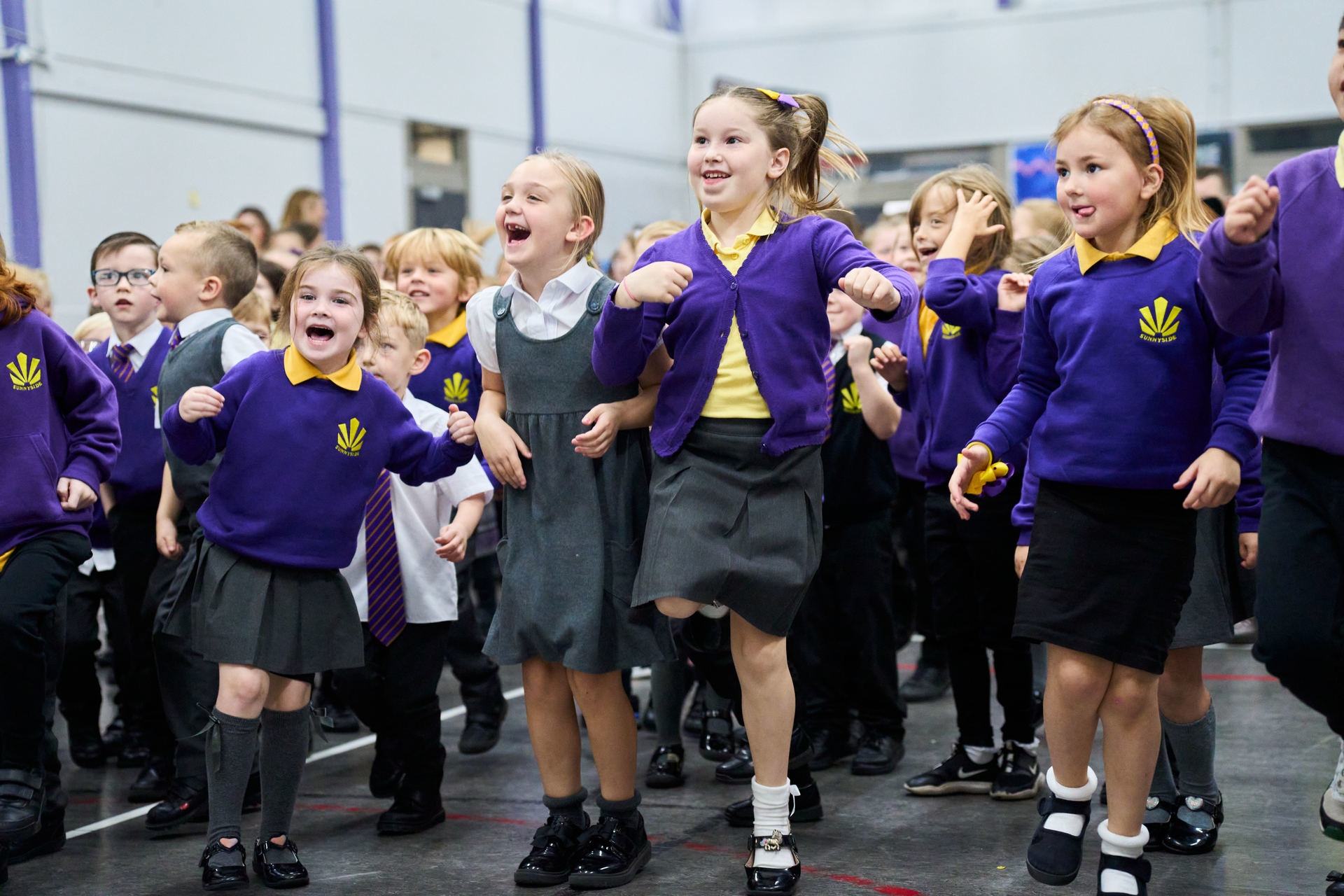 A host of Primary seven pupils were read the message before it was sealed into the baton.