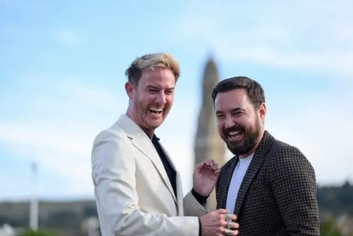 Phil MacHugh (left) and Martin Compston at the Waterfront Cinema in Greenock ahead of the preview of their new series, Martin Compston’s Scottish Fling.